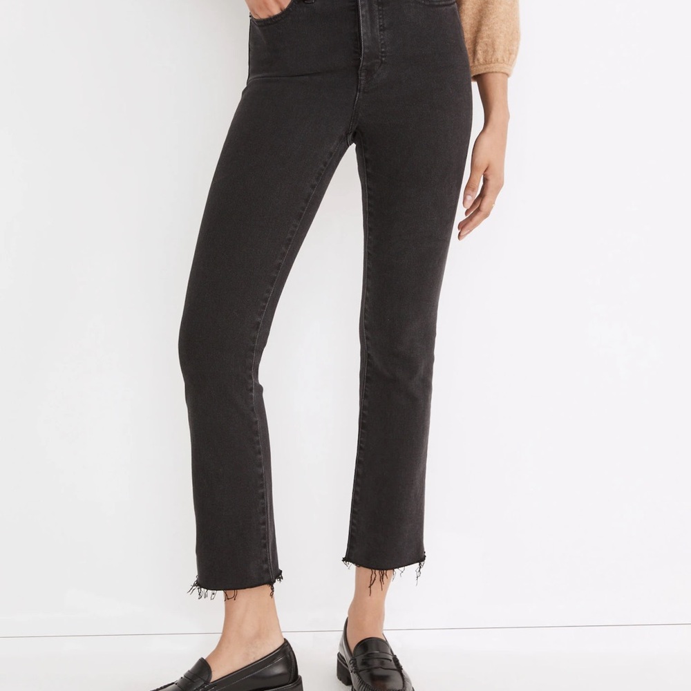 Madewell Cali Demi-Boot Jeans in Bayland Wash: Raw-Hem Edition
